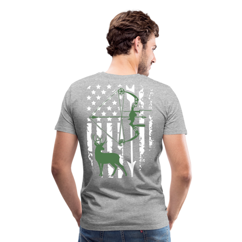 Bow Hunting Flag Men's Premium T-Shirt (KS1021) - heather gray