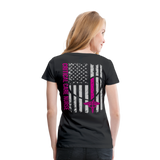 Critical Care Nurse Flag Women’s Premium T-Shirt (CK1838) - black