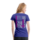 Critical Care Nurse Flag Women’s Premium T-Shirt (CK1838) - royal blue