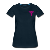 Critical Care Nurse Flag Women’s Premium T-Shirt (CK1838) - deep navy