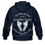 Mom and Dad Guardian Angel Gildan Heavy Blend Adult Zip Hoodie - navy