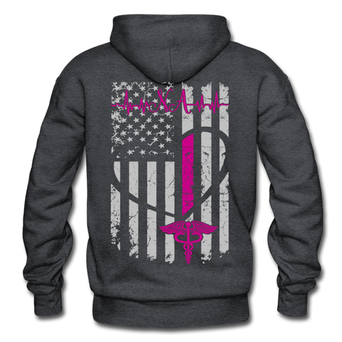 NA Flag - Nursing Assistant Flag Gildan Heavy Blend Adult Hoodie - charcoal grey