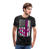 Flight Nurse Flag Men's Premium T-Shirt (CK1584) - charcoal grey