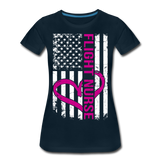 Flight Nurse Women’s Premium T-Shirt (CK1584) - deep navy