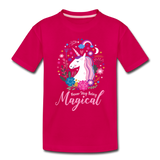 Never Stop Being Magical Kids' Premium T-Shirt (CK1520) - dark pink