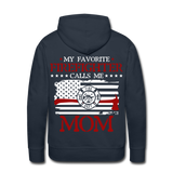 Firefighter Mom Men’s Premium Hoodie (SF) - navy