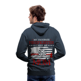 Firefighter Mom Men’s Premium Hoodie (SF) - navy