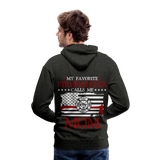 Firefighter Mom Men’s Premium Hoodie (SF) - charcoal grey