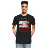 My Favorite Firefighter Calls Me Dad Men’s Premium Organic T-Shirt (CK3703) - black