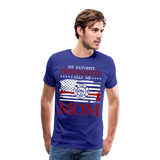 My Favorite Firefighter Calls Me Mom  Men's Premium T-Shirt (CK3702) - royal blue