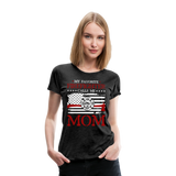 My Favorite Firefighter Calls Me Mom  Women’s Premium T-Shirt (CK3702) - charcoal grey