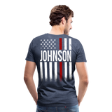 Johnson Firefighter Men's Premium T-Shirt - heather blue