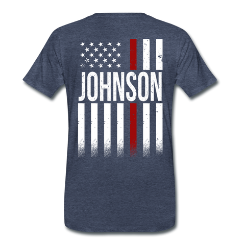 Johnson Firefighter Men's Premium T-Shirt - heather blue