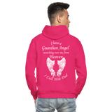 I Have a Guardian Angel I call him Dad Gildan Heavy Blend Adult Hoodie (CK4317) - fuchsia
