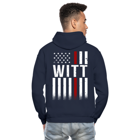 Witt Firefighter Gildan Heavy Blend Adult Hoodie - navy