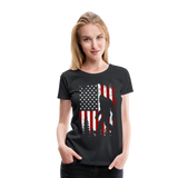 Bigfoot Flag Women’s Premium T-Shirt (CK4319) - black