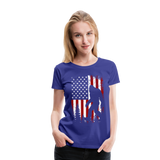 Bigfoot Flag Women’s Premium T-Shirt (CK4319) - royal blue