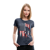 Bigfoot Flag Women’s Premium T-Shirt (CK4319) - heather blue