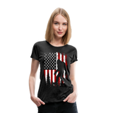 Bigfoot Flag Women’s Premium T-Shirt (CK4319) - charcoal grey