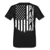 Papa American Flag Men's Premium T-Shirt (CK1902) - black