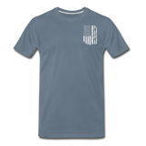 Papa American Flag Men's Premium T-Shirt (CK1902) - steel blue
