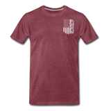 Papa American Flag Men's Premium T-Shirt (CK1902) - heather burgundy