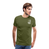 Papa American Flag Men's Premium T-Shirt (CK1902) - olive green