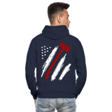 Firefighter Flag Axe Gildan Heavy Blend Adult Hoodie - navy