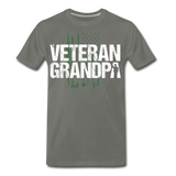 Veteran Grandpa American Flag Men's Premium T-Shirt (CK1910) - asphalt gray