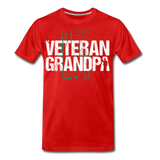 Veteran Grandpa American Flag Men's Premium T-Shirt (CK1910) - red