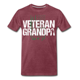 Veteran Grandpa American Flag Men's Premium T-Shirt (CK1910) - heather burgundy