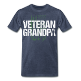 Veteran Grandpa American Flag Men's Premium T-Shirt (CK1910) - heather blue