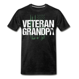 Veteran Grandpa American Flag Men's Premium T-Shirt (CK1910) - charcoal grey