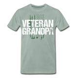 Veteran Grandpa American Flag Men's Premium T-Shirt (CK1910) - steel green