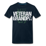 Veteran Grandpa American Flag Men's Premium T-Shirt (CK1910) - deep navy