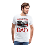 My Favorite Firefighter Call Me Dad Men's Premium T-Shirt  (CK3703) - white