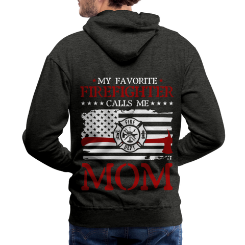 My Favorite Firefighter Calls Me Mom Men’s Premium Hoodie (CK3702) - charcoal grey