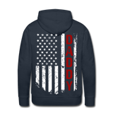 Daddy American Flag Men’s Premium Hoodie - navy