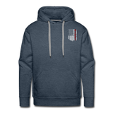 Daddy American Flag Men’s Premium Hoodie - heather denim