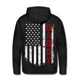 Daddy American Flag Men’s Premium Hoodie - charcoal grey