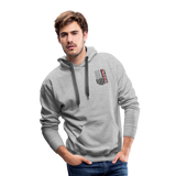 Daddy Firefighter Flag Men Premium Hoodie - heather grey