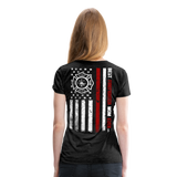 Best Firefighter Mom Ever Women’s Premium T-Shirt - charcoal grey