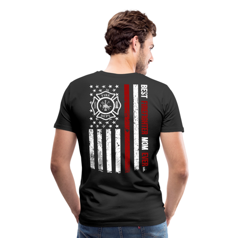 Best Firefighter Mom Ever Men's Premium T-Shirt - black