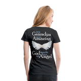 Grandpa Guardian Angel Women’s Premium T-Shirt (CK3588) - black