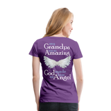 Grandpa Guardian Angel Women’s Premium T-Shirt (CK3588) - purple