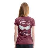 Grandpa Guardian Angel Women’s Premium T-Shirt (CK3588) - heather burgundy