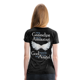 Grandpa Guardian Angel Women’s Premium T-Shirt (CK3588) - charcoal grey