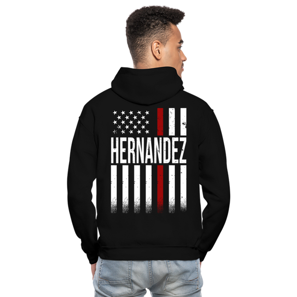 HERNANDEZ Firefighter Gildan Heavy Blend Adult Hoodie - black