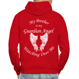 JBS Brother Guardian Angel Gildan Heavy Blend Adult Hoodie - red