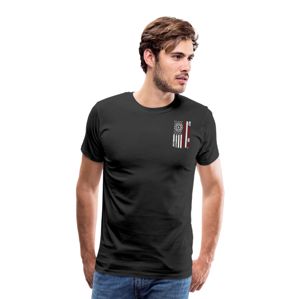 Best Firefighter Dad Ever Men's Premium T-Shirt (CK1848) - black